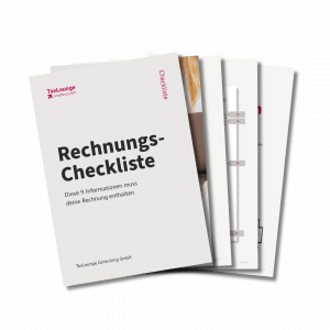 Checkliste Rechnungen Mockup vom PDF.
